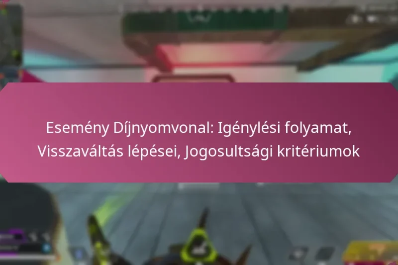 Esemény Díjnyomvonal: Igénylési folyamat, Visszaváltás lépései, Jogosultsági kritériumok