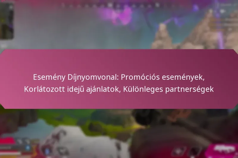 Esemény Díjnyomvonal: Promóciós események, Korlátozott idejű ajánlatok, Különleges partnerségek