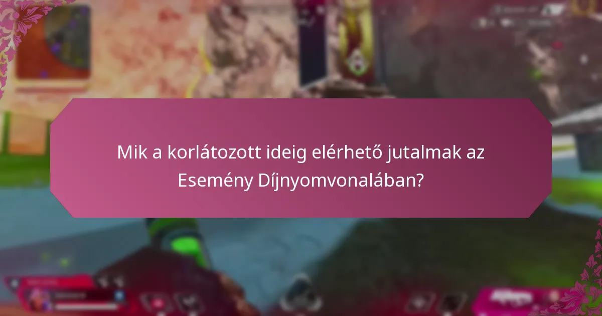 Mik az Esemény Díjnyomvonalához kapcsolódó esemény részletei?